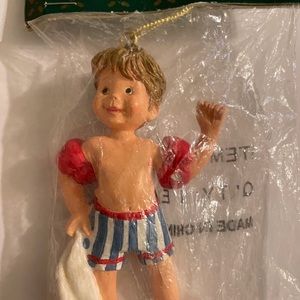 Vintage small boy ornament